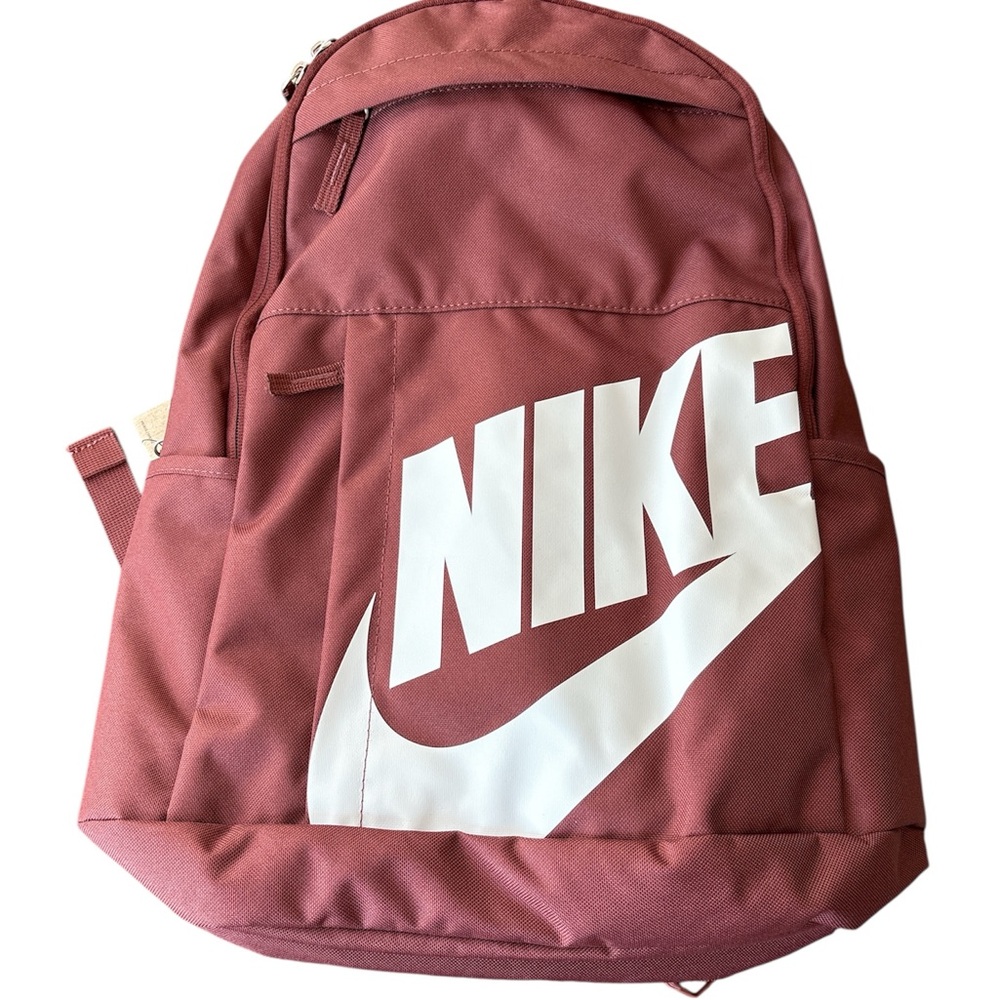 Nike Burgundy Backpack with White Logo